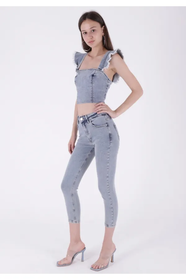 Kısa Boy Skinny Kot Pantolon  810-08-(26-28)