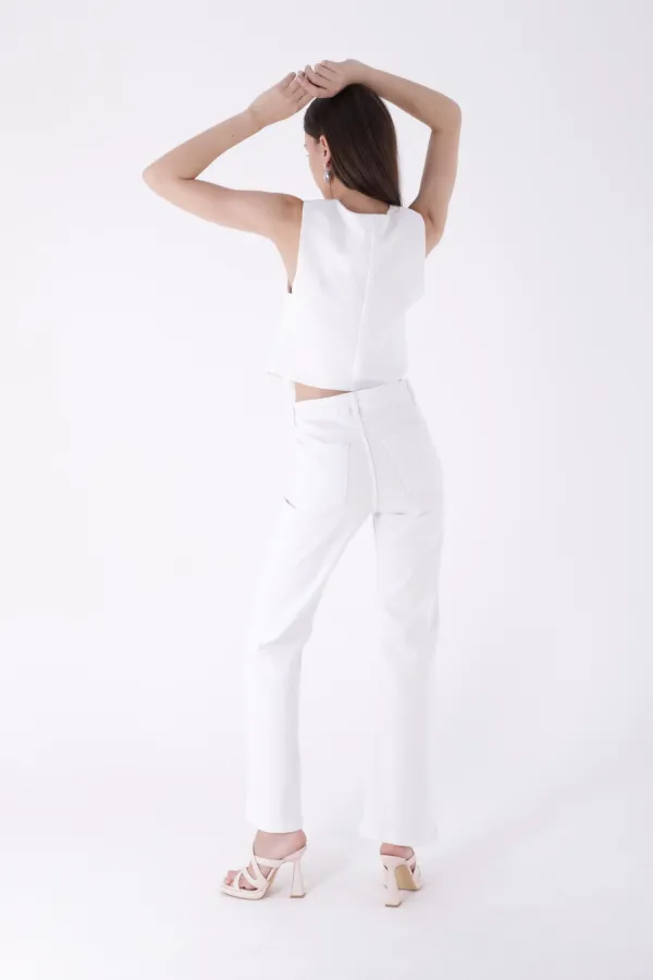 Jeans décontractés à ourlet cousu 7026-50-(28-33)