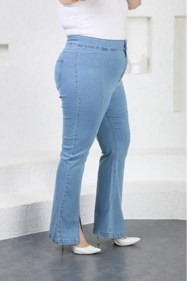 Dizden Yırtmaç Detaylı İspanyol Pantolon 700-15-(30-36) Dizden Yırtmaç Detaylı İspanyol Pantolon 700-15-(30-36)