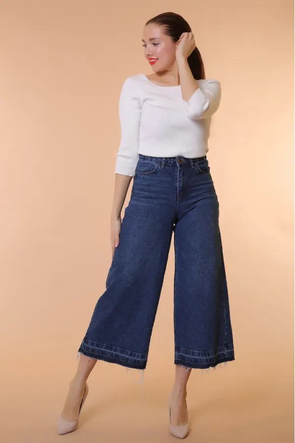 Sökük Paçalı Relax Kot Pantolon  787-01-(S-XL-6)
