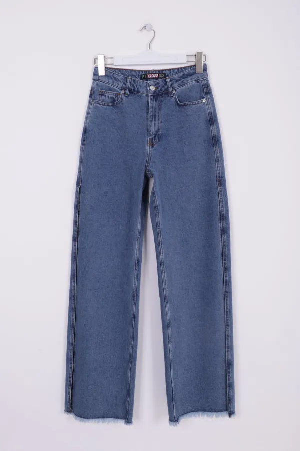 Slit Palazzo Jeans 7035-27-(26-31)