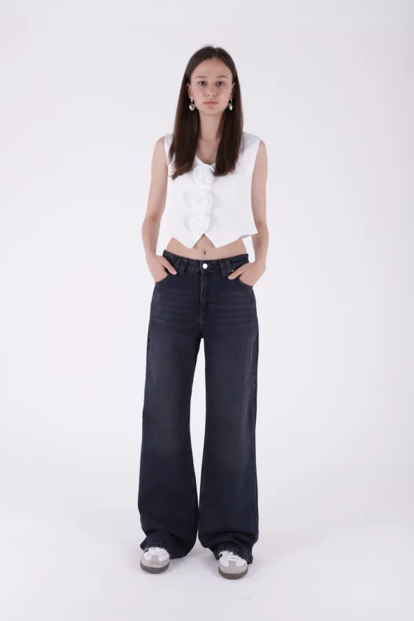 Bol Paça Baggy Relax Kot Pantolon  7031-19-(28-33)