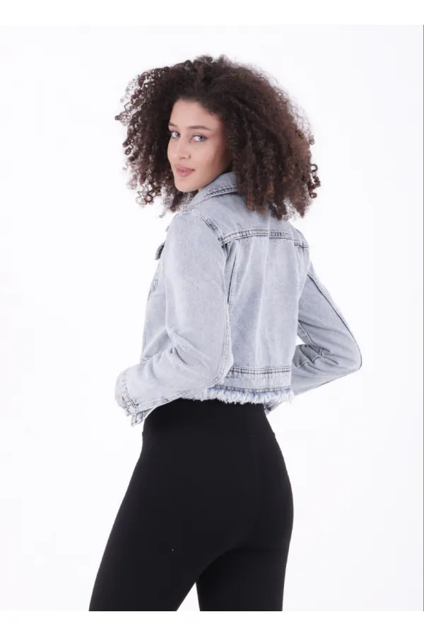 Fermuarlı Kot Ceket 6017-08-(S-XL-6) Fermuarlı Kot Ceket 6017-08-(S-XL-6)
