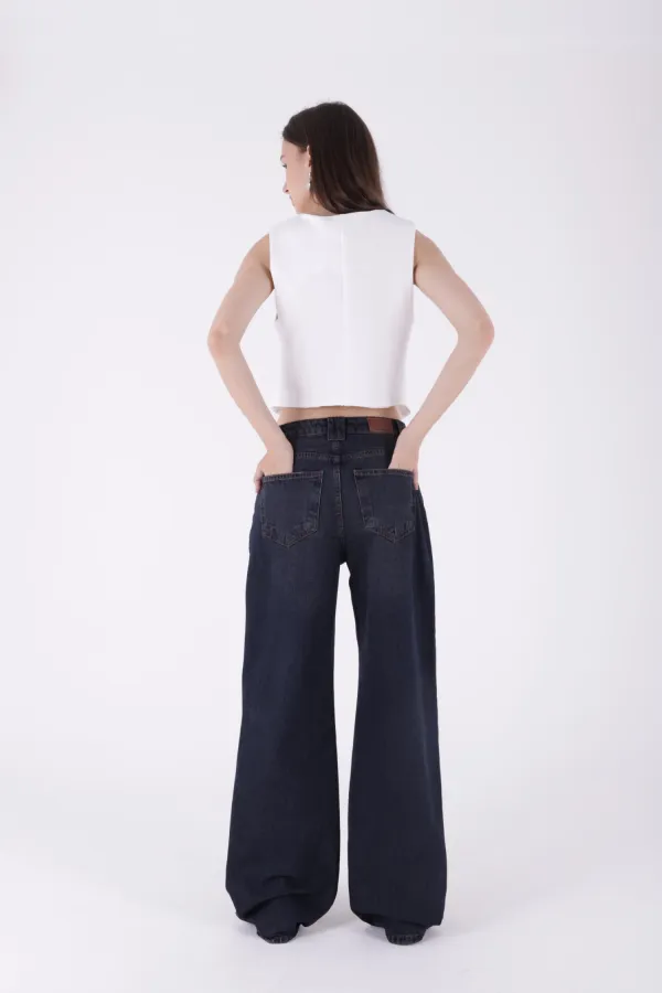 Bol Paça Baggy Relax Kot Pantolon  7031-19-(28-33)