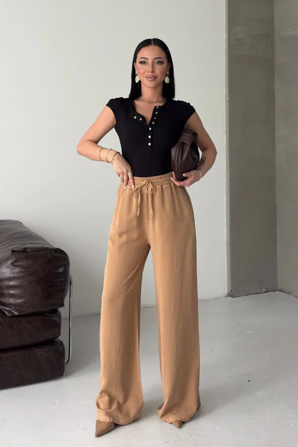 Lastikli Palazzo Pantolon  HS708-99-(S-XL)