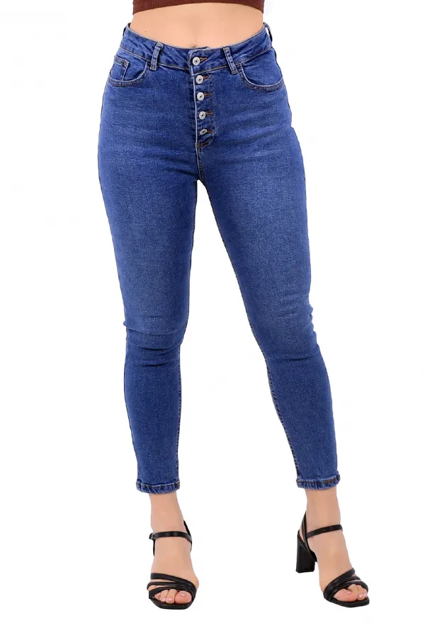 Önü 5 Düğmeli Skinny Kot Pantolon 755-06-(26-31) Önü 5 Düğmeli Skinny Kot Pantolon 755-06-(26-31)