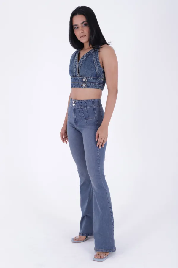 Pensli İspanyol Kot Pantolon  7021-06-(27-32)