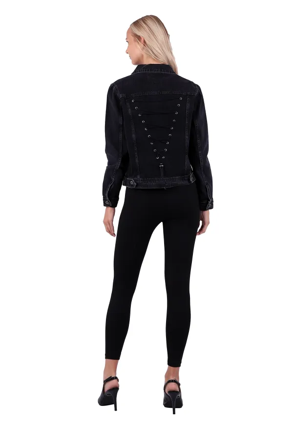 Short Denim Jacket 641-03-(S-XL) Anthracite Denim Short Denim Jacket 641-03-(S-XL) Anthracite Denim