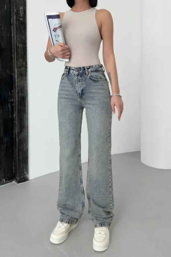 High Waist Straight Jeans 7033-62-(28-33)