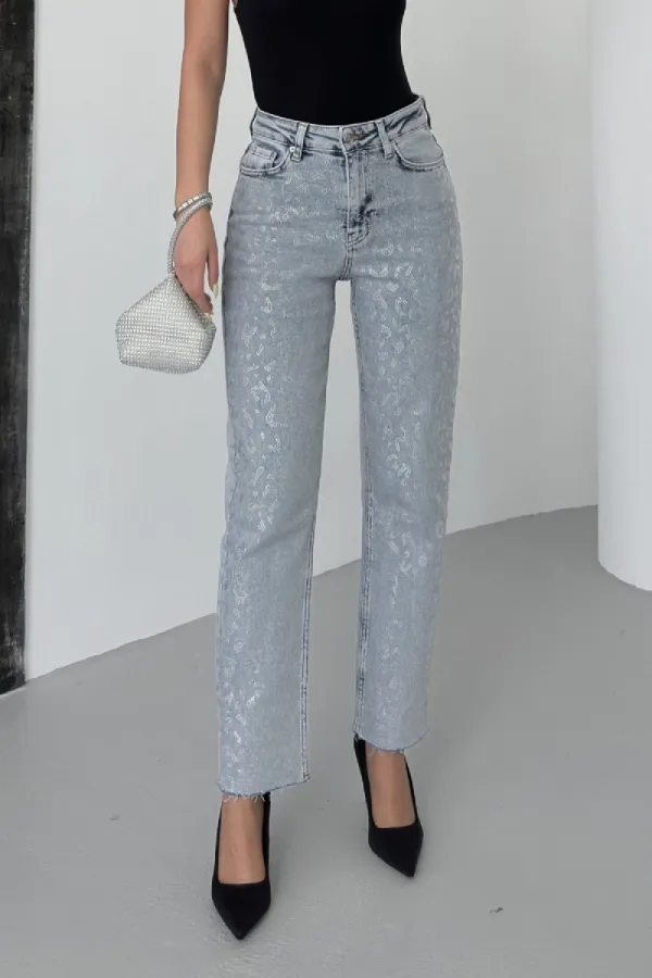 Leopard Print Mom Fit Jeans 7089-08-(28-33)