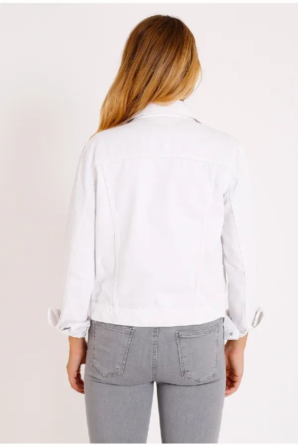 Veste en jean courte classique 640-50-(S-XL-6)