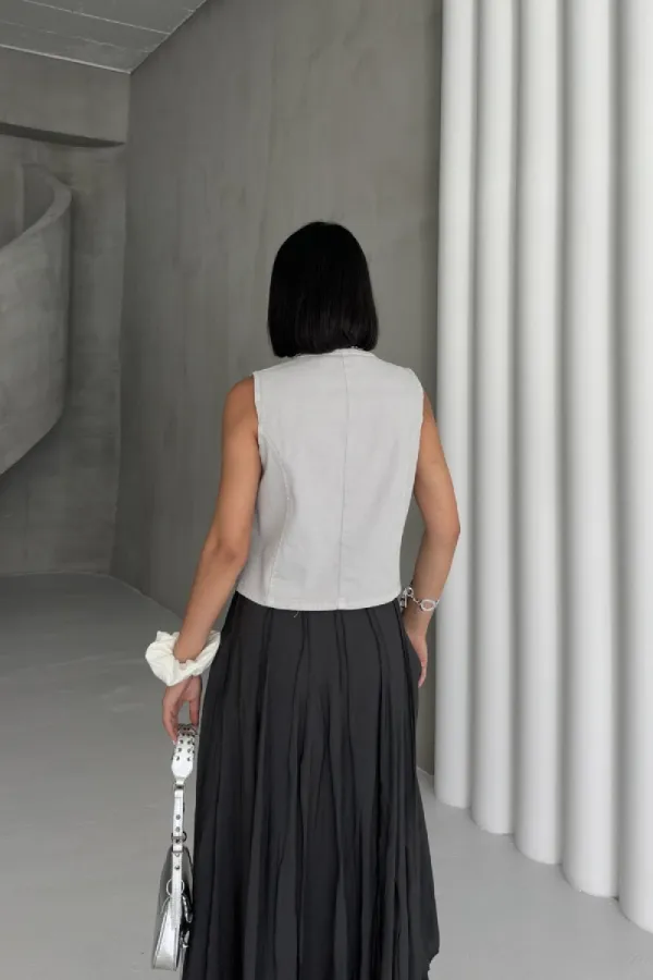 Düğmeli Yelek 6156-94-(S-XL)