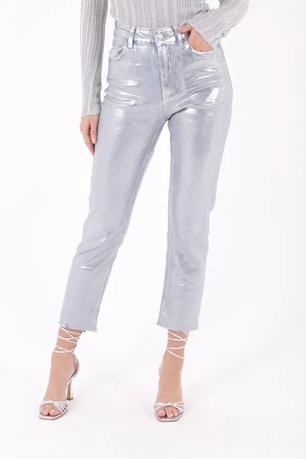 Dikişsiz Paça Mom Fit Kot Pantolon  764-48-(28-33)