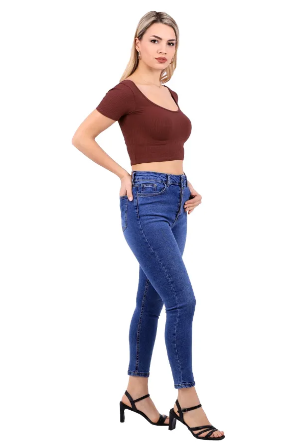 Önü 5 Düğmeli Skinny Kot Pantolon  755-06-(30-36)