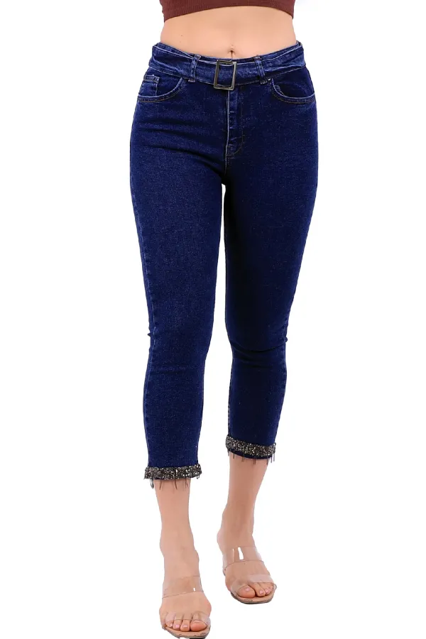 Paçaları Kemerli Pantolon  746-01-(27-32)