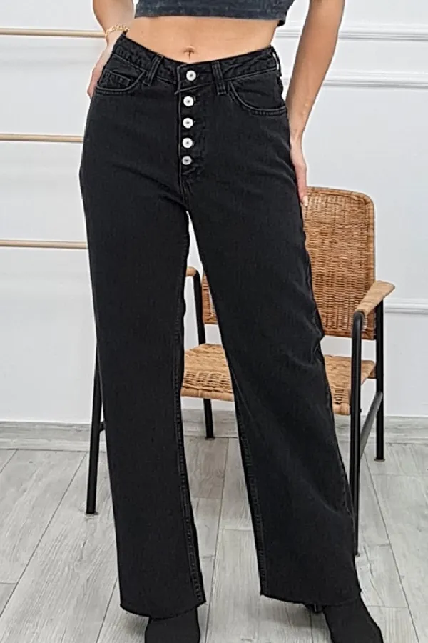 Dikişsiz Paça Beş Düğmali Relax Kot Pantolon 917-23-(27-32) Dikişsiz Paça Beş Düğmali Relax Kot Pantolon 917-23-(27-32)