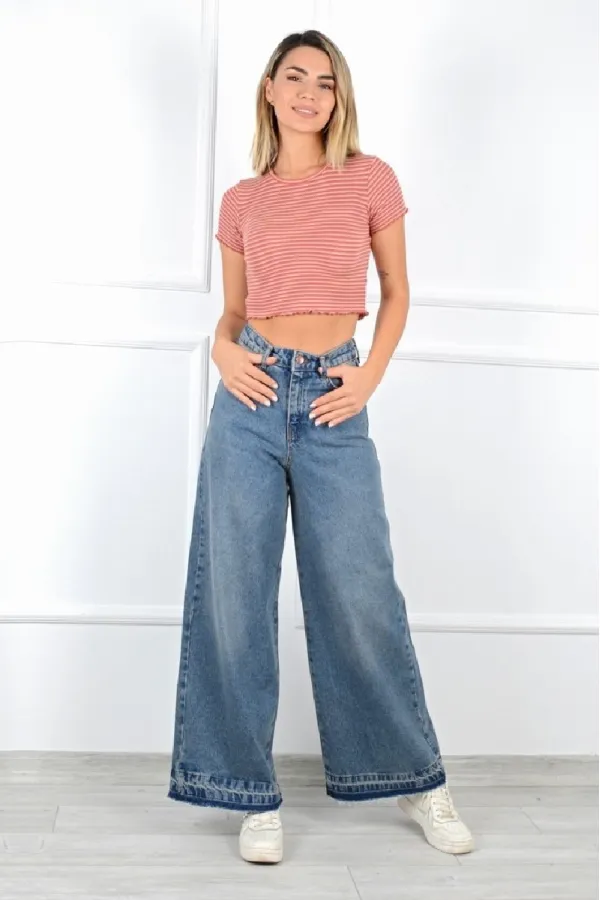Sökük Paçalı Relax Kot Pantolon 787-62-(S-XL-6) Sökük Paçalı Relax Kot Pantolon 787-62-(S-XL-6)