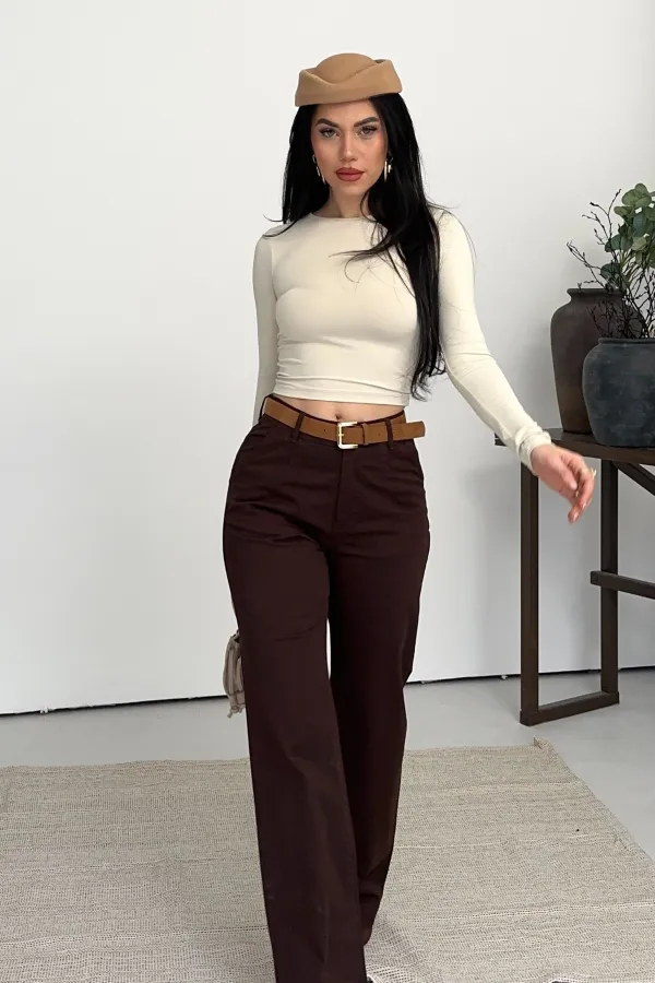 Jean with Dart Detail  7069-78-(27-32) Brown