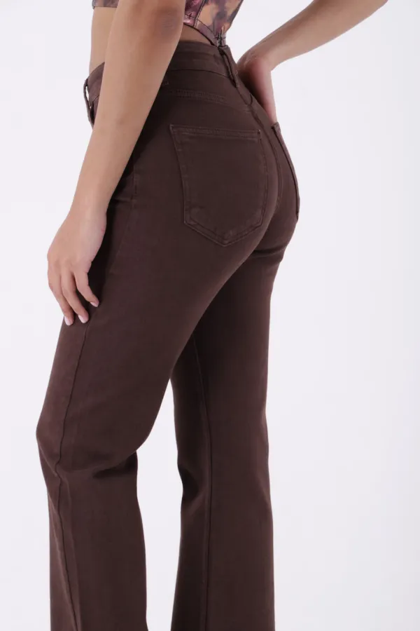 Dikişli Paça Relax Kot Pantolon 7026-78-(28-33)