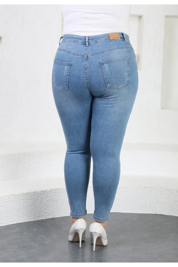 Yıpratmalı Kot Pantolon  519-15-(33-42)