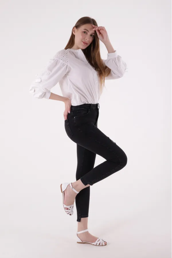 Asimetrik Paça Kot Pantolon 713-23-(26-31) Asimetrik Paça Kot Pantolon 713-23-(26-31)