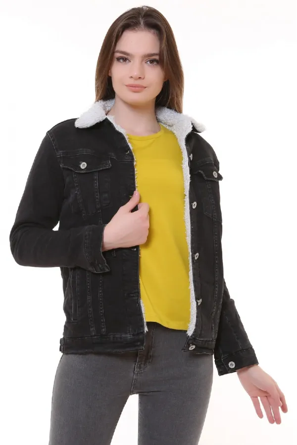İçi Kürklü Kot Ceket  656-03-(S-L-3)