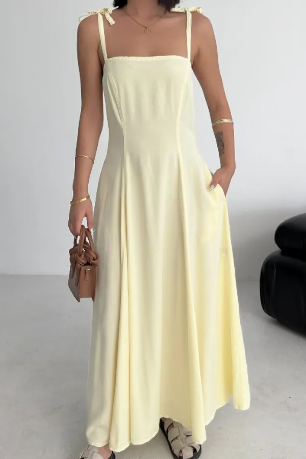 Bağcık Detaylı Volanlı Elbise 3052-93-(S-XL) Bağcık Detaylı Volanlı Elbise 3052-93-(S-XL)