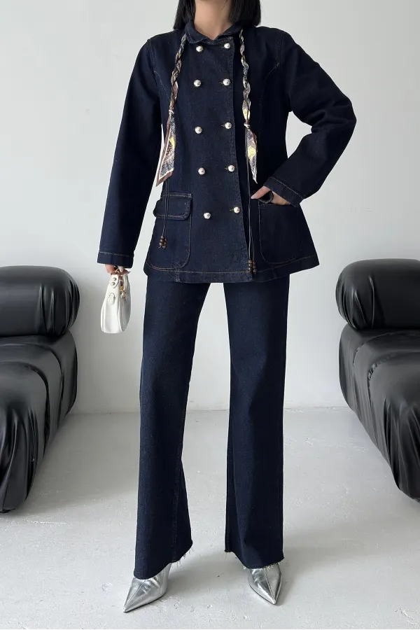  6248-17-(S-XL) Slubbed Navy Blue