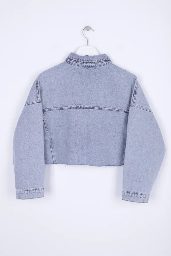 Kısa Oversize Kot Ceket 651-08-(S-L-5) Kısa Oversize Kot Ceket 651-08-(S-L-5)
