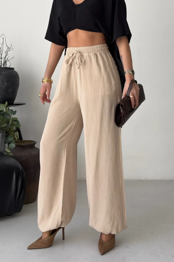 Beli ve Paçası Lastikli Pantolon  HS720-65-(S-XL)