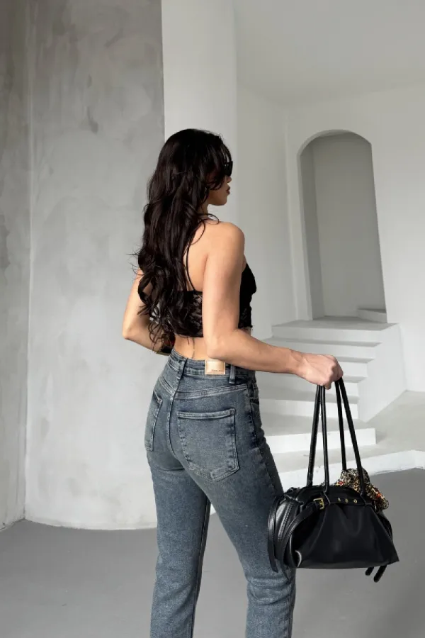 Serpme Yıldızlı Kot Pantolon 7040-28-(26-31) Serpme Yıldızlı Kot Pantolon 7040-28-(26-31)