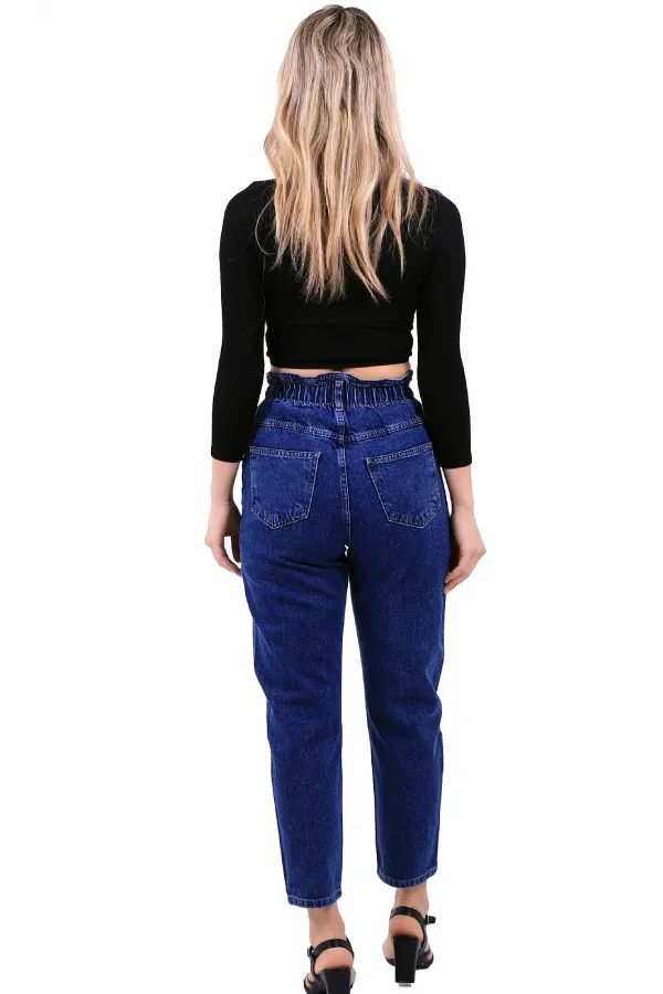 Elasticated Waist Jean 759-01-(27-32) Dark Blue Denim Elasticated Waist Jean 759-01-(27-32) Dark Blue Denim