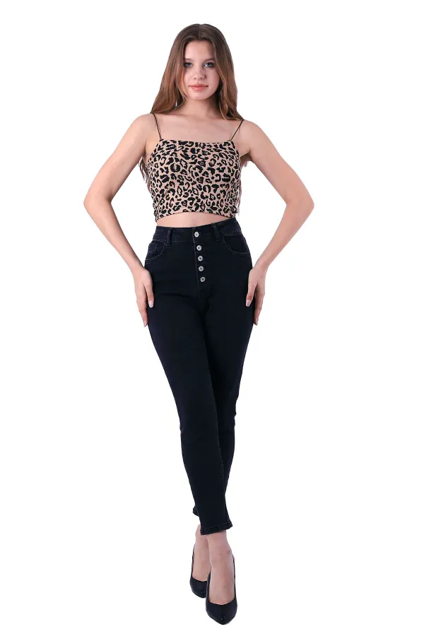 Önü 5 Düğmeli Skinny Kot Pantolon 755-23-(26-31)