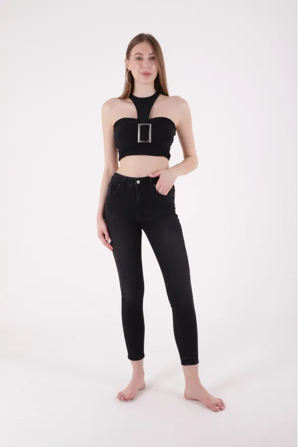 Kısa Boy Skinny Kot Pantolon 811-03-(28-33)