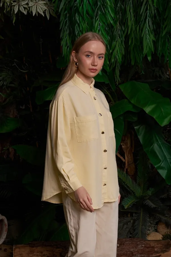 Cepli Oversize Keten Gömlek HS609-93-(S-XL) Cepli Oversize Keten Gömlek HS609-93-(S-XL)
