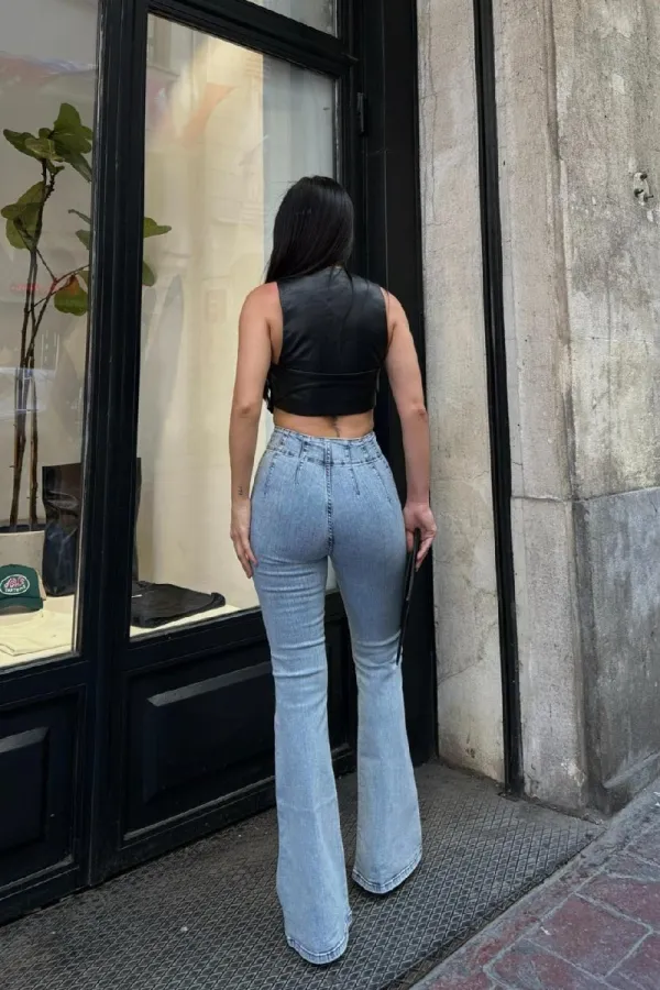 Pensli İspanyol Kot Pantolon 7021-08-(26-31)