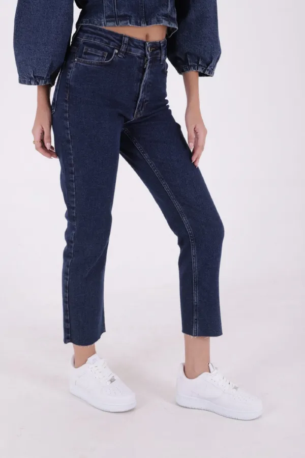 Dikişsiz Paça Mom Fit Kot Pantolon  764-26-(26-28)