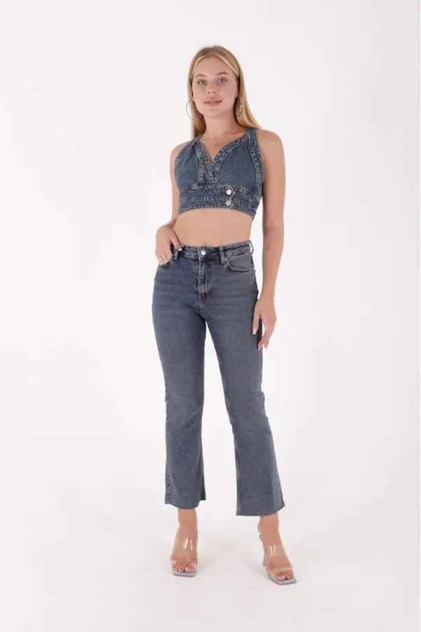 İspanyol Mom Fit Kot Pantolon 1706-62-(30-36) İspanyol Mom Fit Kot Pantolon 1706-62-(30-36)
