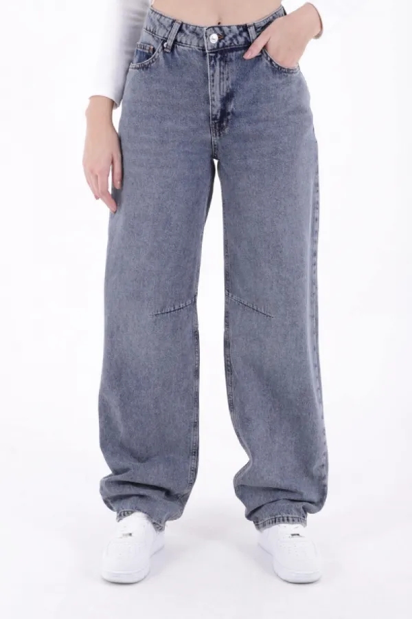 Baggy Jean with Dart Detail 7050-62-(26-29-2) Middle Blue - Tinted Baggy Jean with Dart Detail 7050-62-(26-29-2) Middle Blue - Tinted