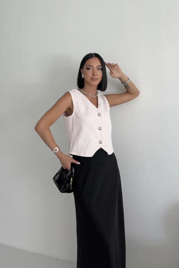 Düğmeli Yelek 6156-84-(S-XL)