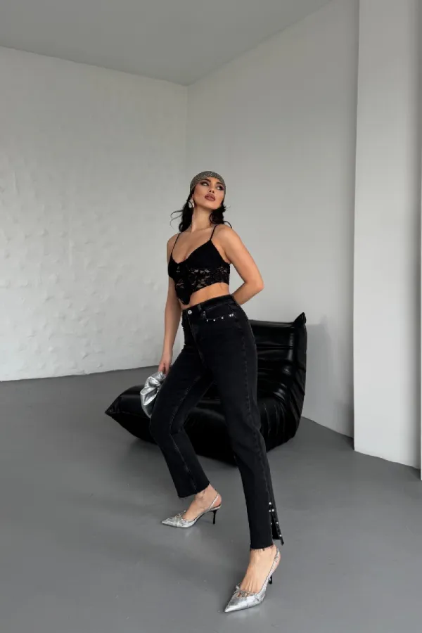 Flare Leg Mom Jeans 1774-23-(28-33) Flare Leg Mom Jeans 1774-23-(28-33)