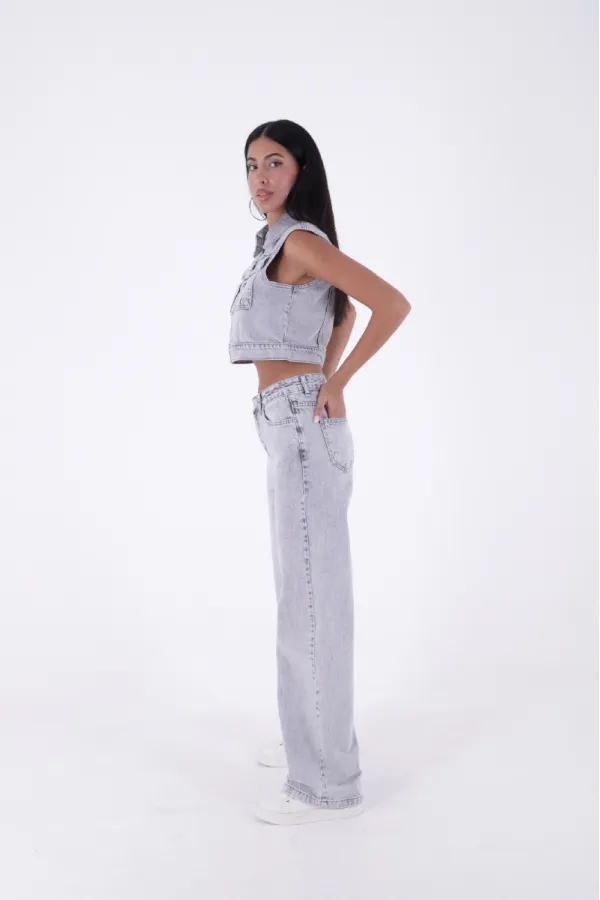 Bol Paça Relax Kot Pantolon  718-32-(28-33)