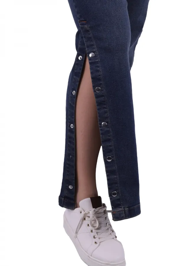 Yanı Çıtçıt Detaylı Pantolon 992-02-(27-32) Yanı Çıtçıt Detaylı Pantolon 992-02-(27-32)