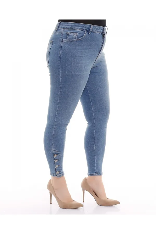 Paçası Dört Düğmeli Kot Pantolon  786-15-(30-36)