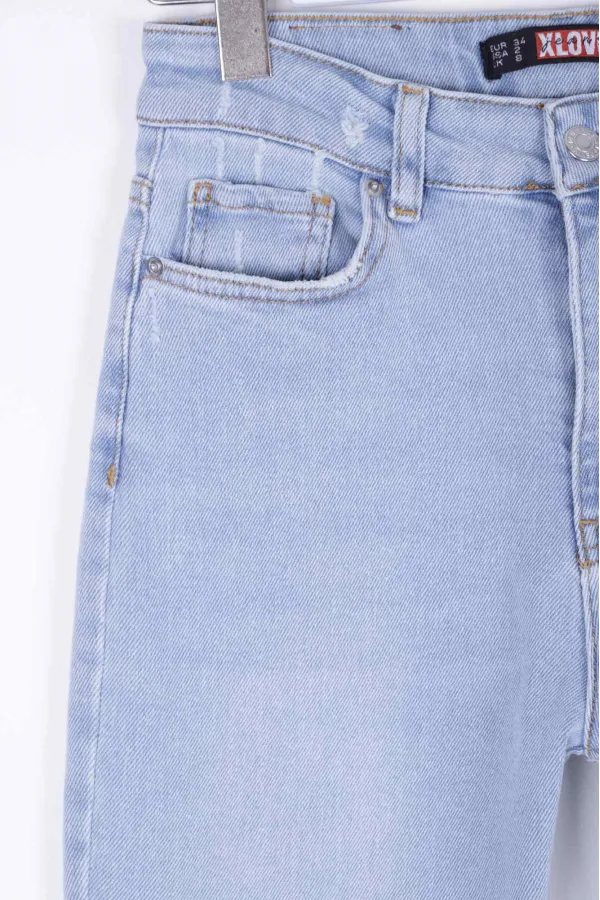 Dikişsiz Paça Mom Fit Kot Pantolon  764-42-(30-36)