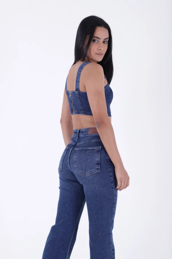 Jeans décontractés à ourlet cousu 7026-01-(26-31)