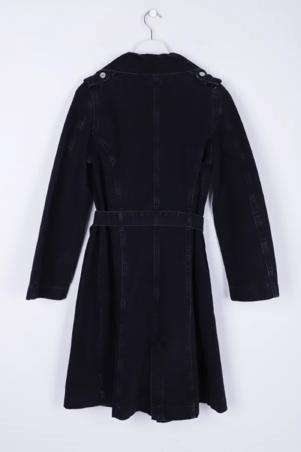 Belted Denim Trench Coat 6033-23-(S-XL-6-2) Belted Denim Trench Coat 6033-23-(S-XL-6-2)