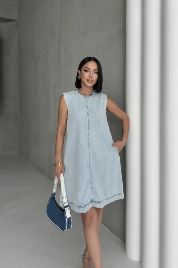 Kolsuz Cepli Oversize Elbise 3043-42-(S-XL-6)