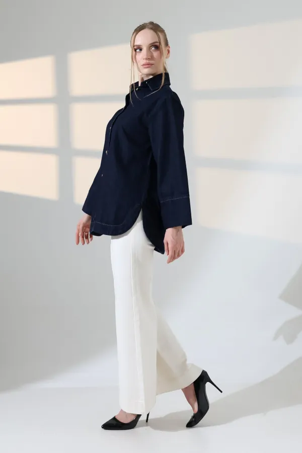  6262-17-(S-XL) Slubbed Navy Blue