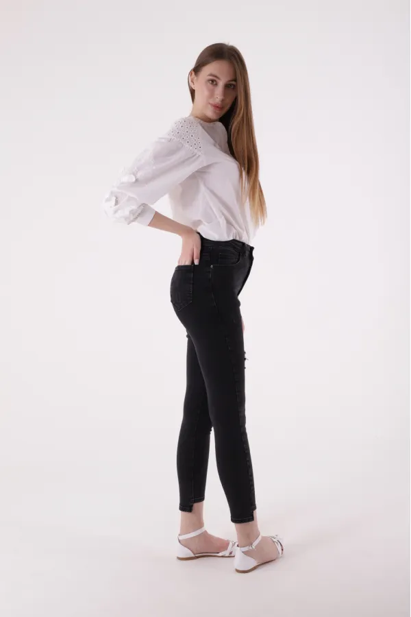 Asimetrik Paça Kot Pantolon 713-23-(26-31) Asimetrik Paça Kot Pantolon 713-23-(26-31)